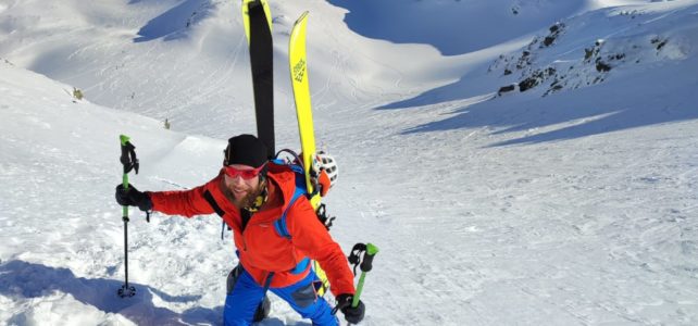 Lukáš lyžuje zo Salatína v Západných Tatrách